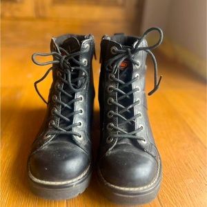 Harley Davidson Black Women’s leather Combat Riding Boots